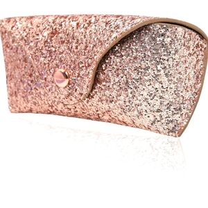 LMLALML Glitter Roae Gold Sunglasses Case With Cloth